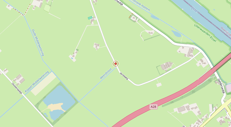 Kaart van de omgeving van de melding