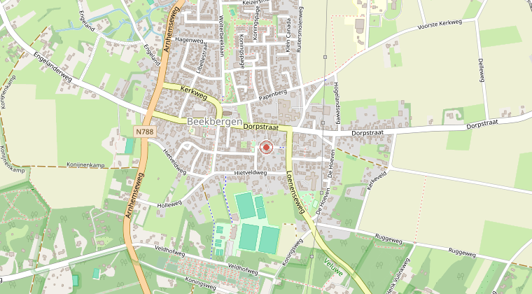 Kaart van de omgeving van de melding