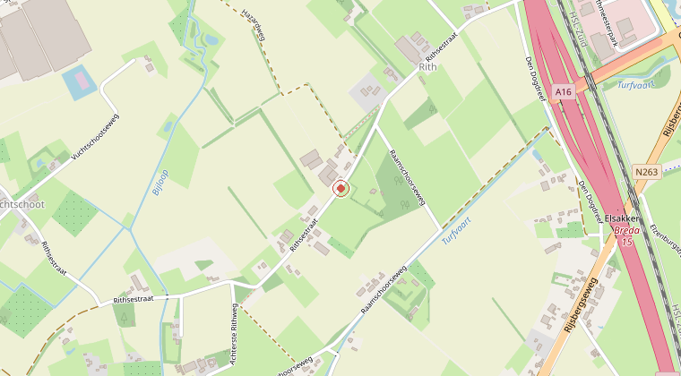 Kaart van de omgeving van de melding