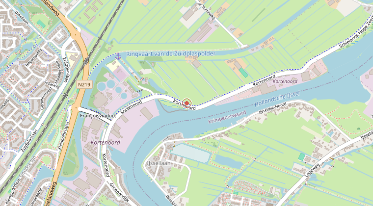 Kaart van de omgeving van de melding