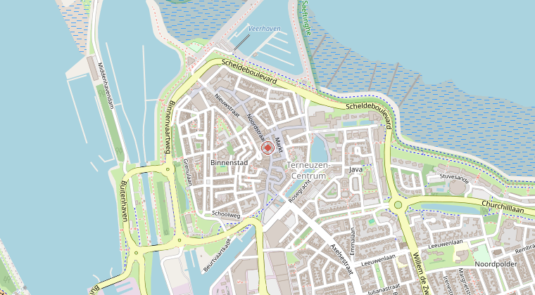 Kaart van de omgeving van de melding