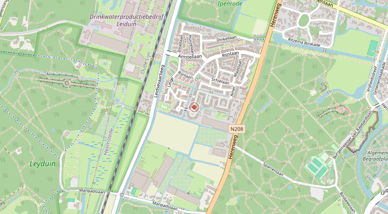 Kaart van de omgeving van de melding