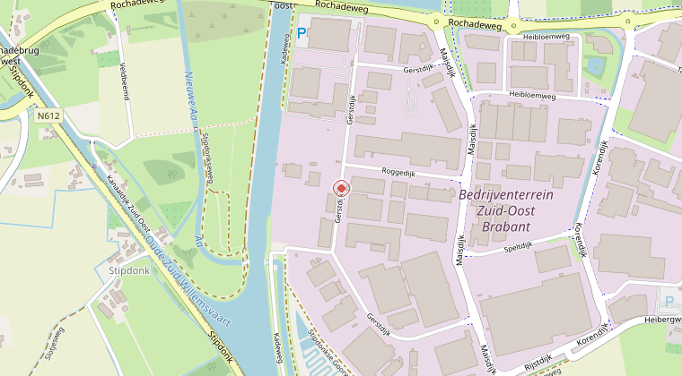 Kaart van de omgeving van de melding