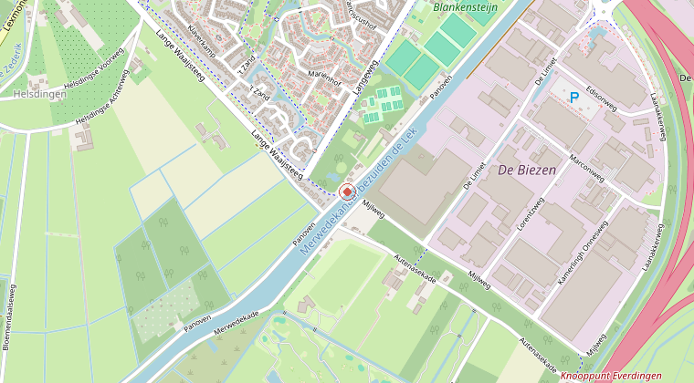 Kaart van de omgeving van de melding