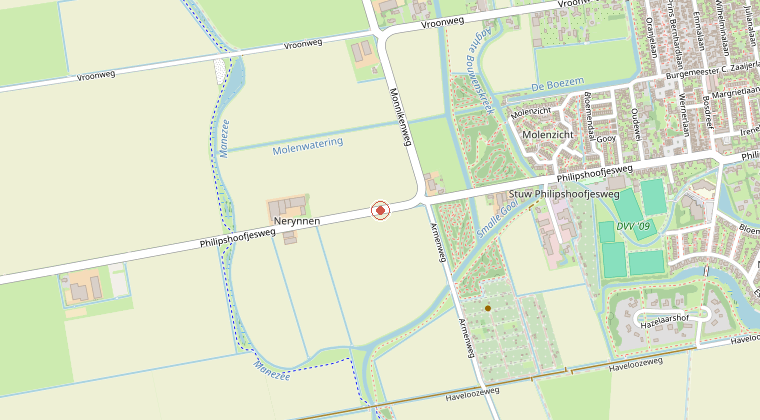 Kaart van de omgeving van de melding
