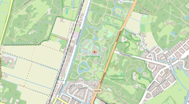 Kaart van de omgeving van de melding