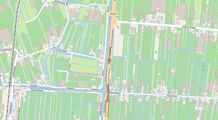 Kaart van de omgeving van de melding