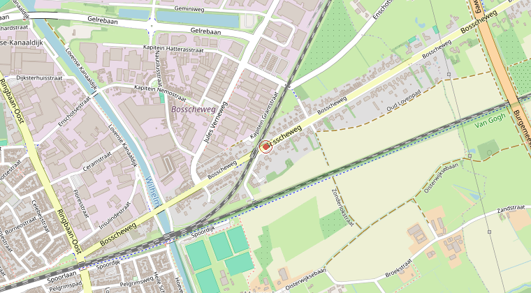 Kaart van de omgeving van de melding
