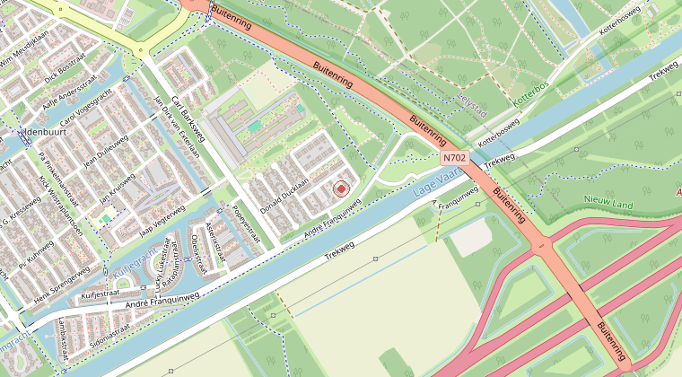 Kaart van de omgeving van de melding