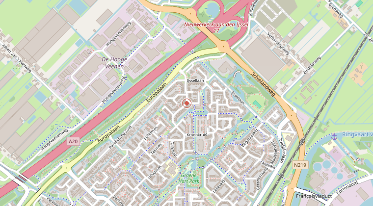 Kaart van de omgeving van de melding