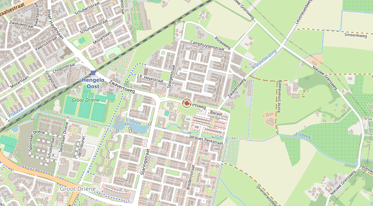 Kaart van de omgeving van de melding