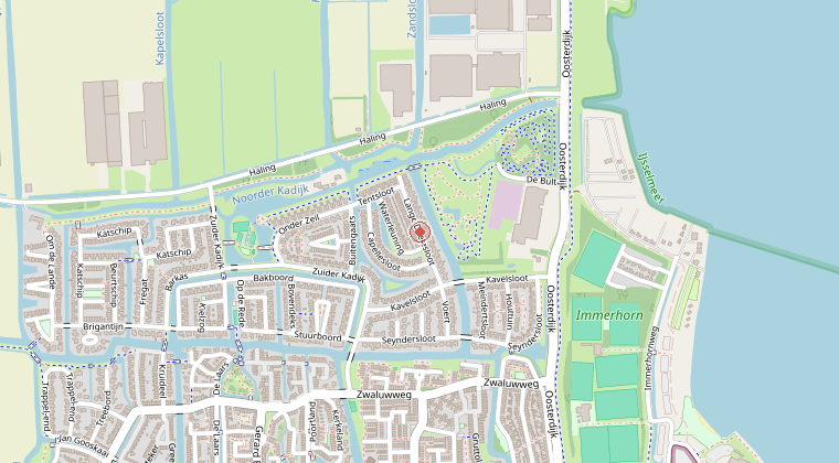 Kaart van de omgeving van de melding