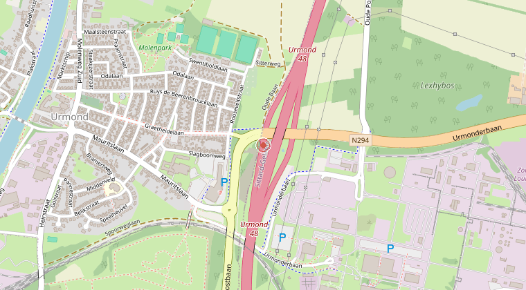 Kaart van de omgeving van de melding