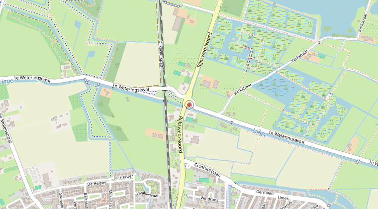 Kaart van de omgeving van de melding