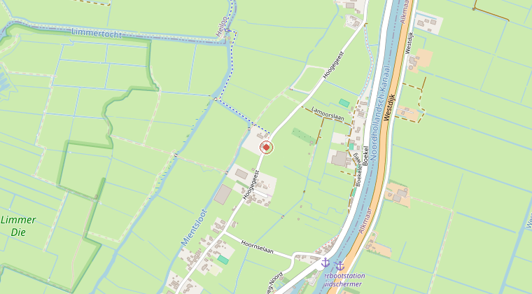 Kaart van de omgeving van de melding
