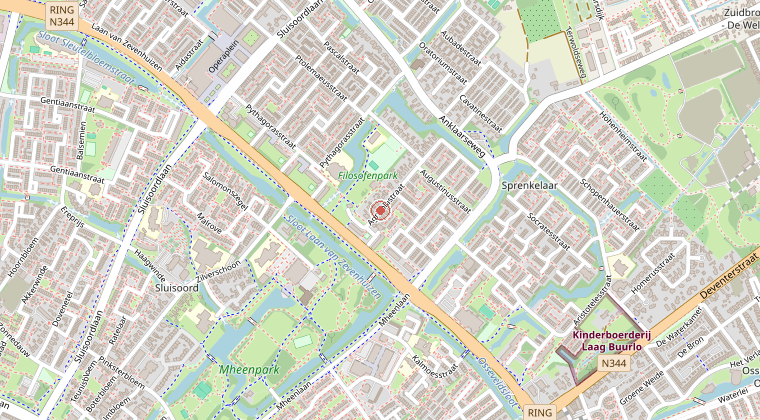Kaart van de omgeving van de melding