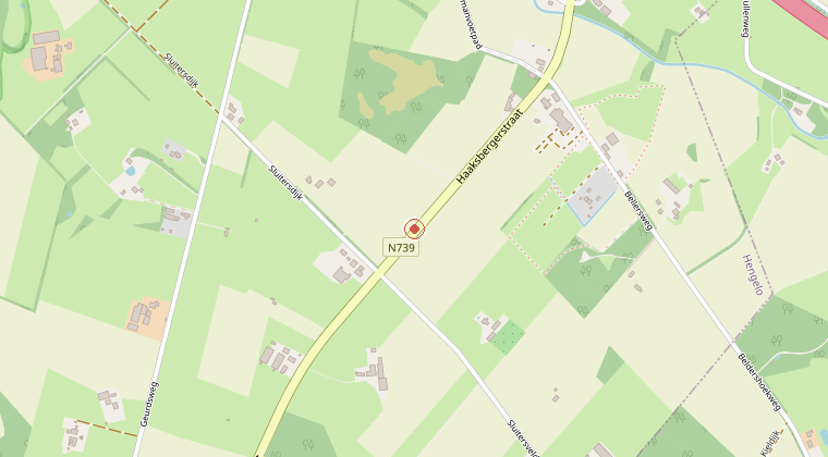 Kaart van de omgeving van de melding