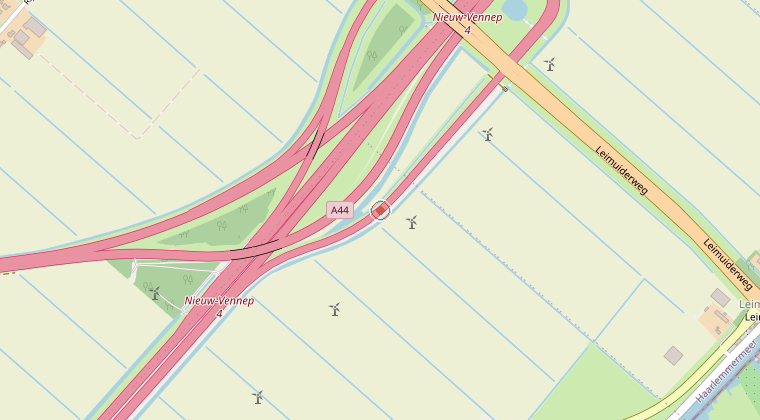 Kaart van de omgeving van de melding