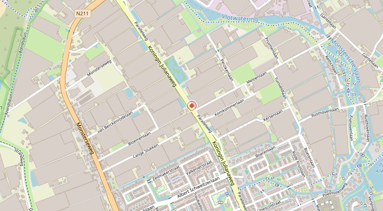 Kaart van de omgeving van de melding