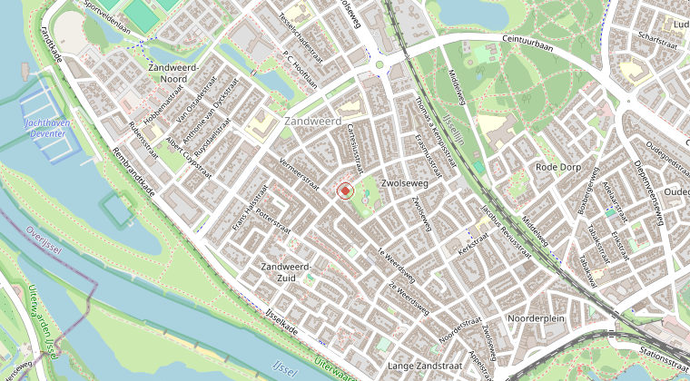 Kaart van de omgeving van de melding