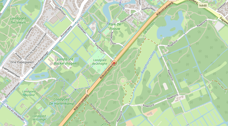 Kaart van de omgeving van de melding