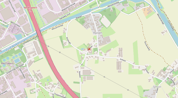 Kaart van de omgeving van de melding