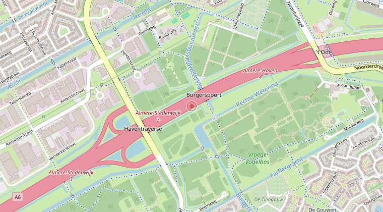 Kaart van de omgeving van de melding