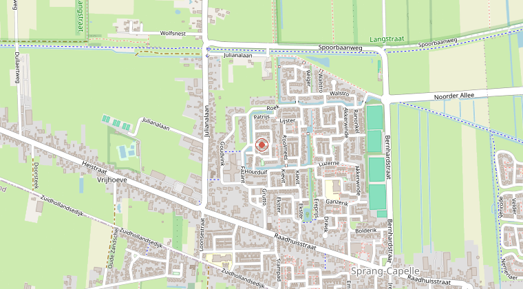 Kaart van de omgeving van de melding