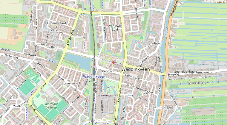 Kaart van de omgeving van de melding