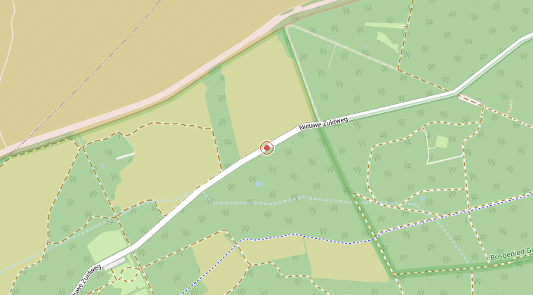 Kaart van de omgeving van de melding