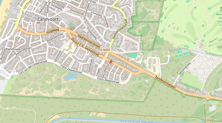 Kaart van de omgeving van de melding