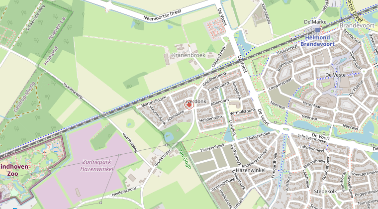 Kaart van de omgeving van de melding