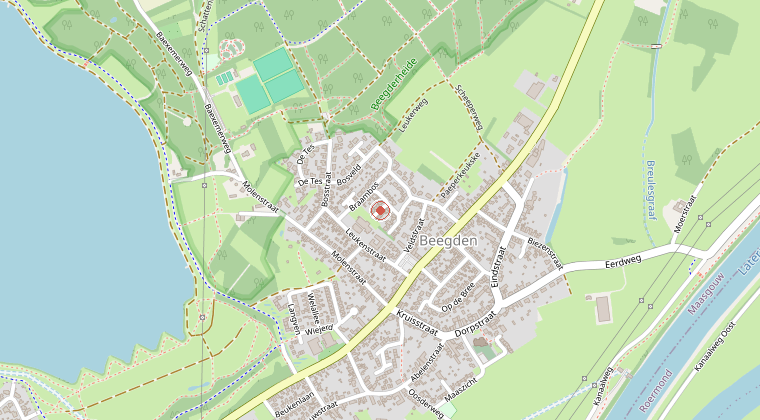 Kaart van de omgeving van de melding