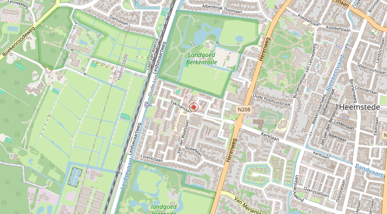 Kaart van de omgeving van de melding