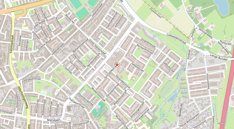 Kaart van de omgeving van de melding