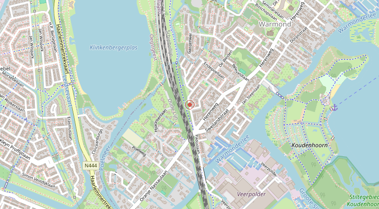 Kaart van de omgeving van de melding