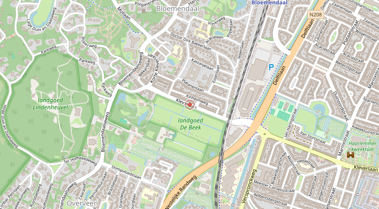 Kaart van de omgeving van de melding