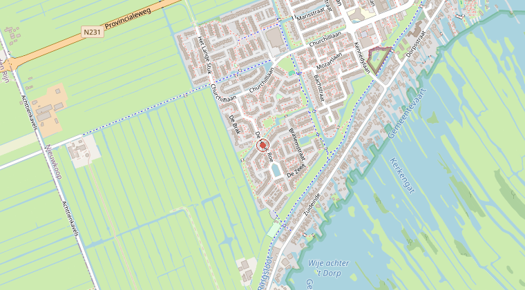 Kaart van de omgeving van de melding