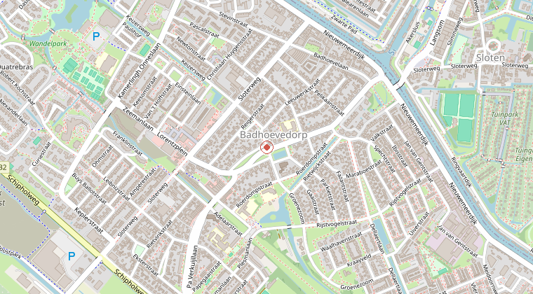 Kaart van de omgeving van de melding