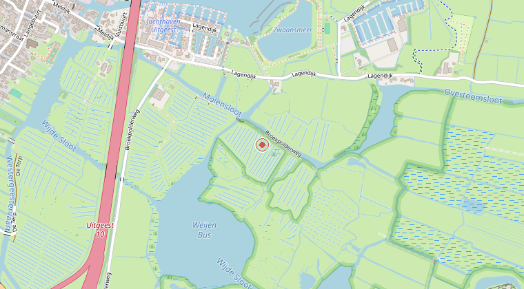 Kaart van de omgeving van de melding