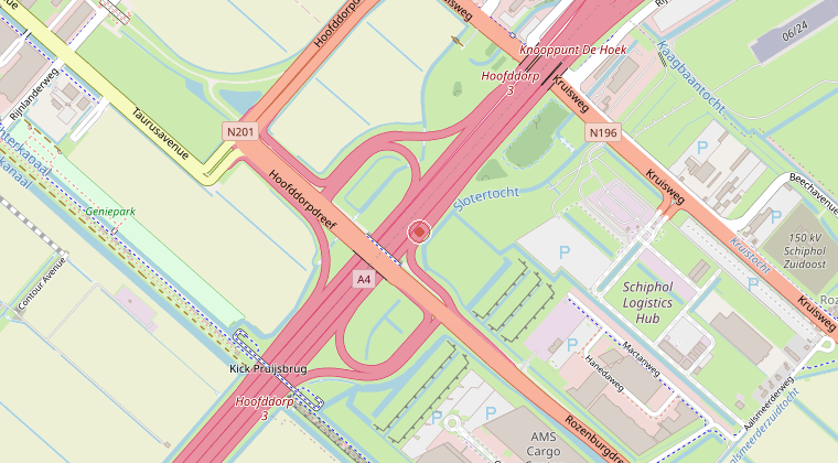 Kaart van de omgeving van de melding