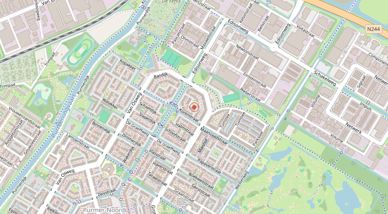 Kaart van de omgeving van de melding