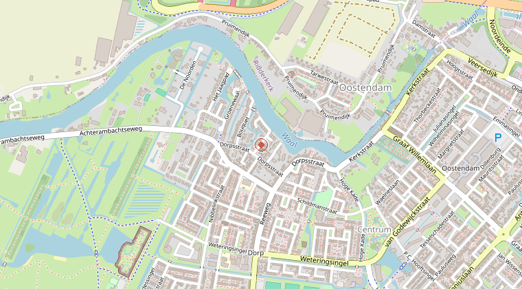 Kaart van de omgeving van de melding