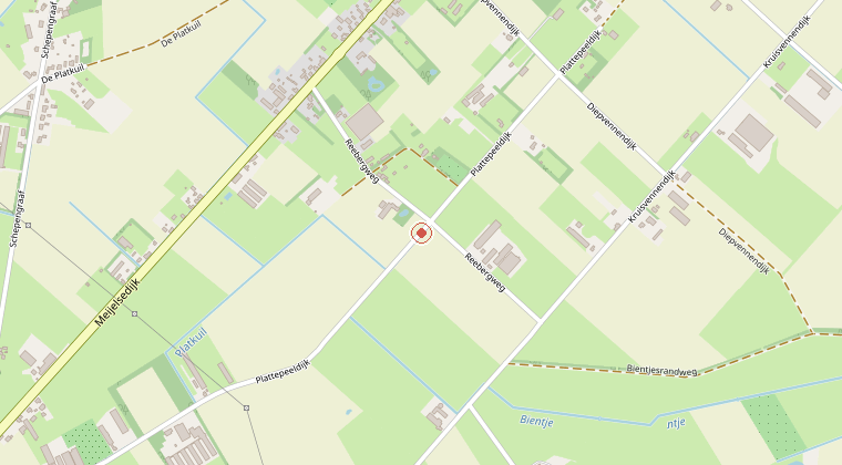 Kaart van de omgeving van de melding