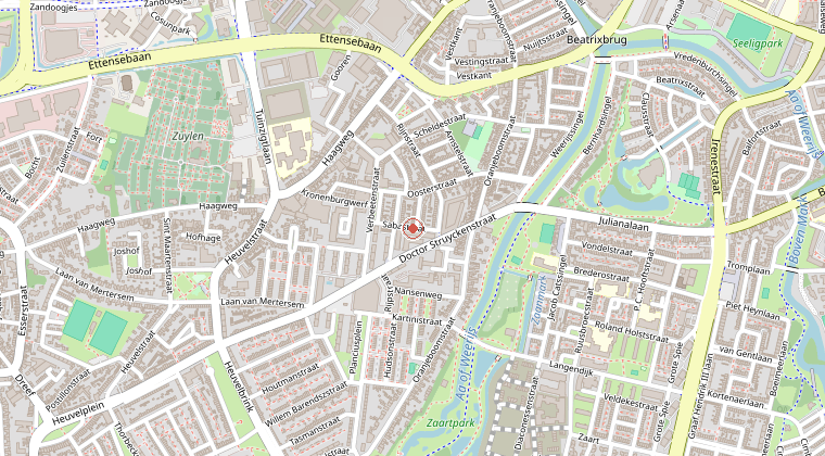 Kaart van de omgeving van de melding
