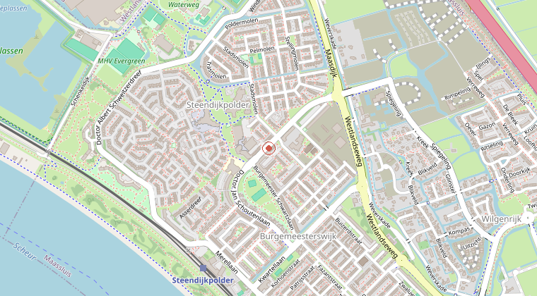 Kaart van de omgeving van de melding