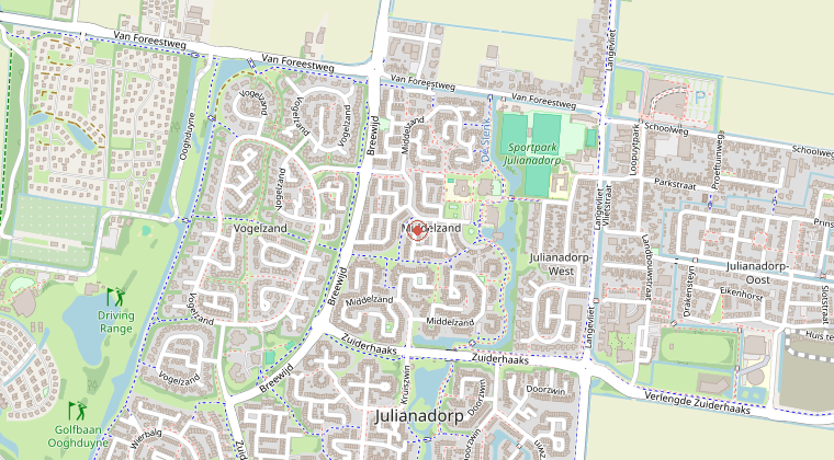 Kaart van de omgeving van de melding