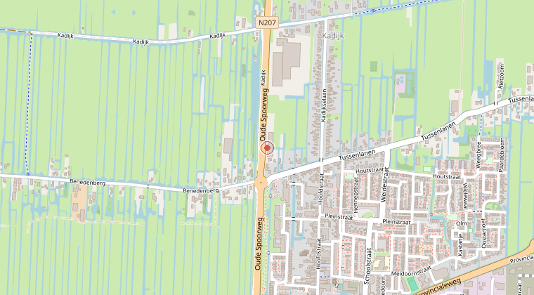 Kaart van de omgeving van de melding