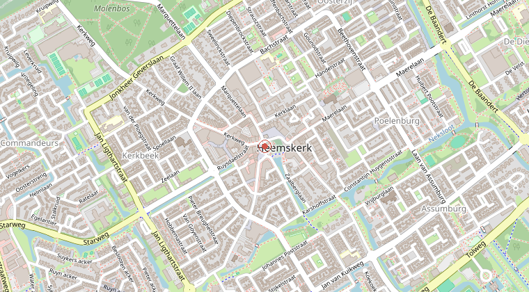 Kaart van de omgeving van de melding