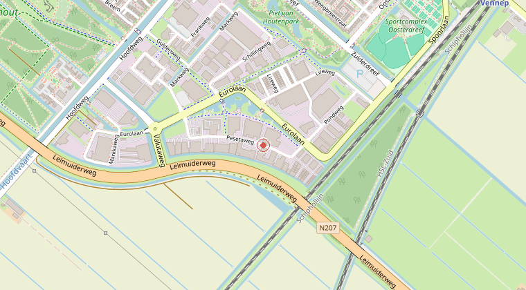 Kaart van de omgeving van de melding